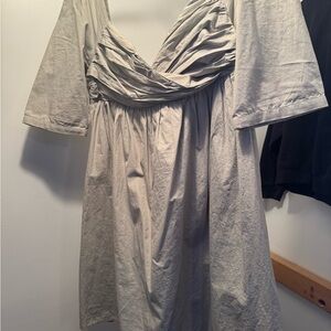 Chic Long Sleeve Gray Dress